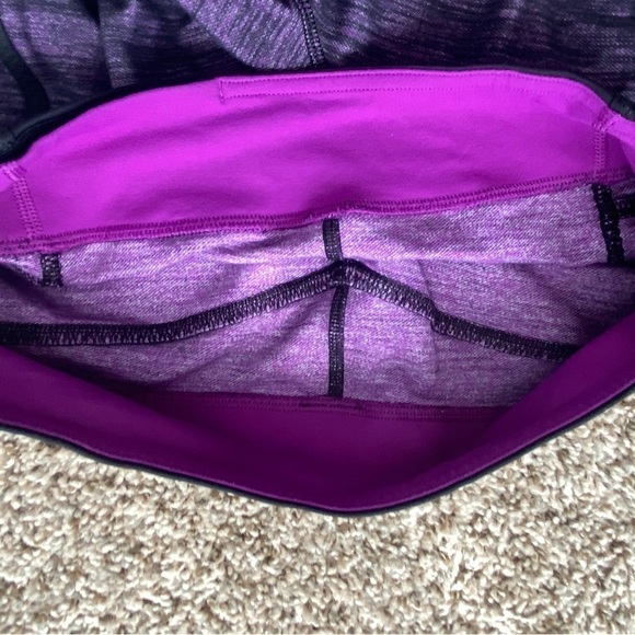Lululemon Forme Pant Reversible Slub Denim Tender Violet Purple / Black Sz 8 - Picture 9 of 14